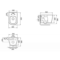 BelBagno Унитаз подвесной Prado BB10150CH без сиденья – фотография-6